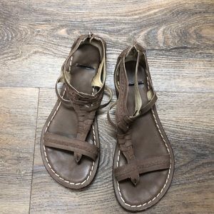 Bernardo taupe gladiator sandals